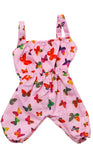 Pink Rompers with Butterflies with Headband