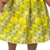 Yellow-Green Patterned Dress